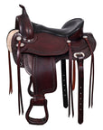 Leather Western Saddle With Flex Tree For Trail Riding