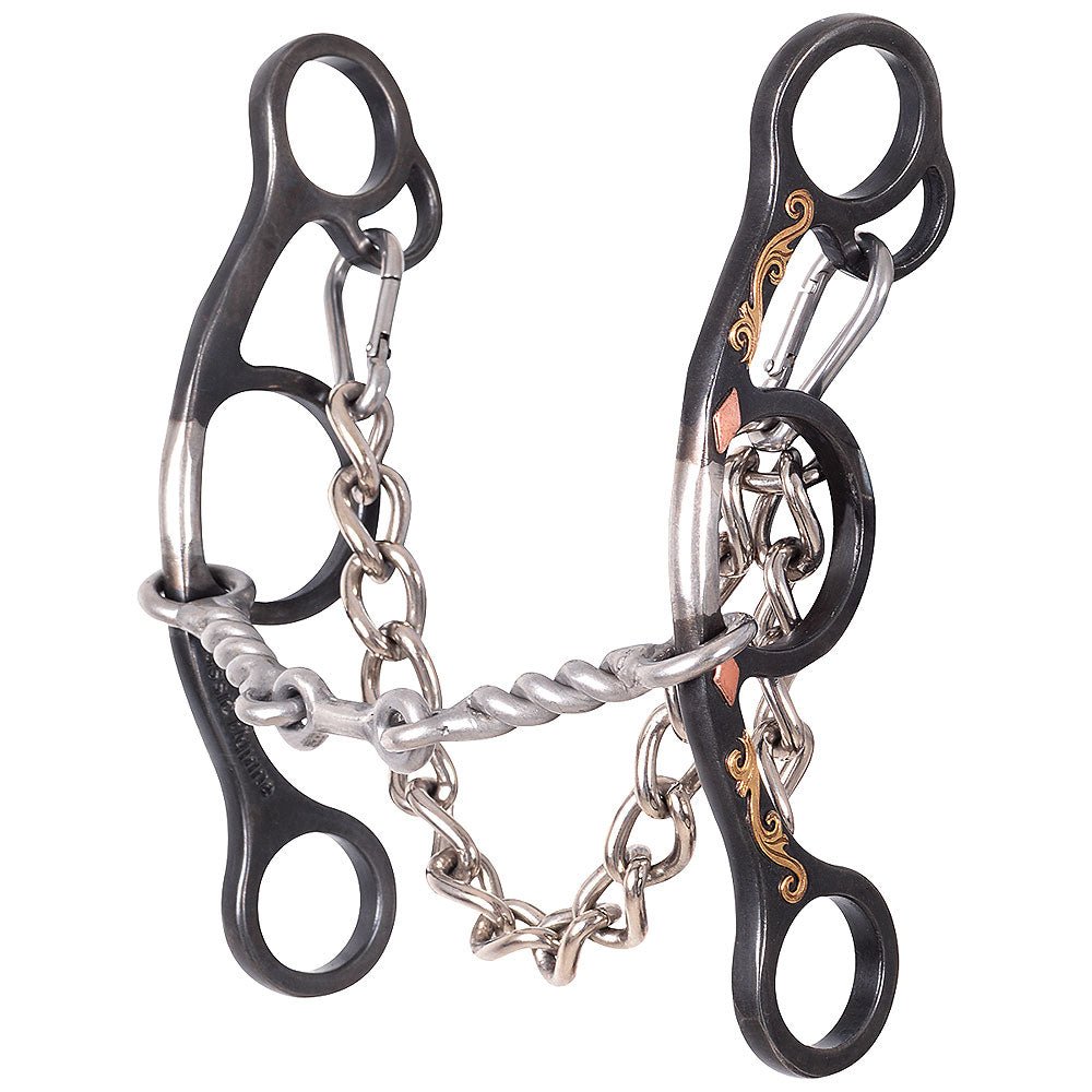 Classic Equine Barrel Bit Short Shank Twisted Wire Dog Bone H. –