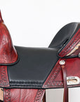 Western Horse Saddle Hilason Treeless Trail American Leather