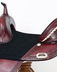 Western Horse Saddle Hilason Treeless Trail Genuine American Leather