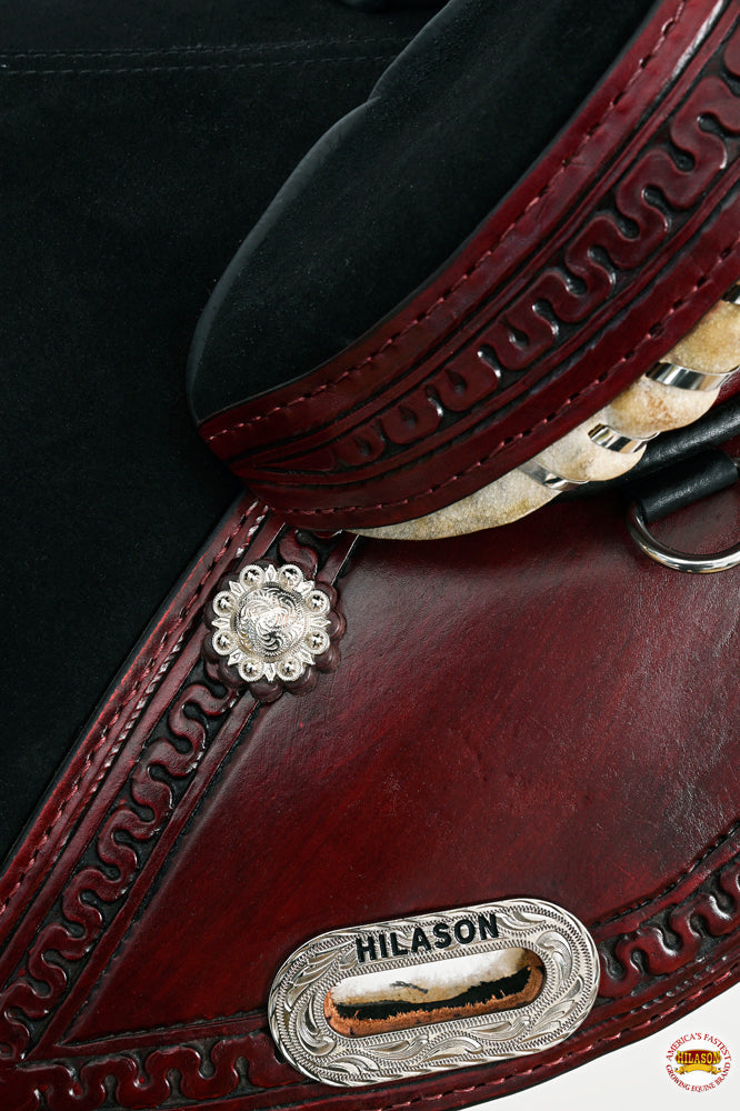 Western Horse Saddle Hilason Treeless Trail Genuine American Leather
