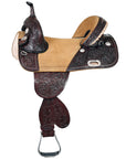 Hilason Western Horse Treeless Trail Barrel American Leather Saddle