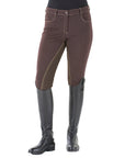 Ovation Euro Melange Full Seat Breech Ladies Antimicrobial Brown