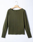 Solid Extended Cuff Long Sleeve Top