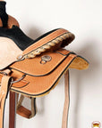 Western Horse Saddle American Leather Basketweave Ranch Roping Cowboy Hilason