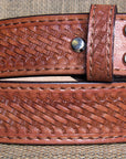 HILASON Western Genuine Leather Belt for Men Women Cowboy Cowgirl Handmade Unisex Full Grain Heavy Duty Tooled Belt for Jeans