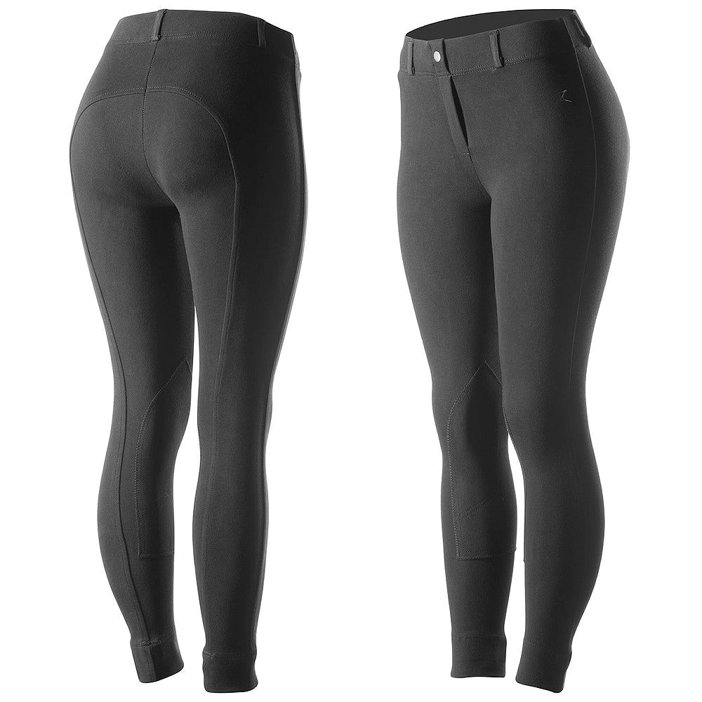 Womens Pull On Breeches With Premium Leather Knee Patches For Lasting Durability