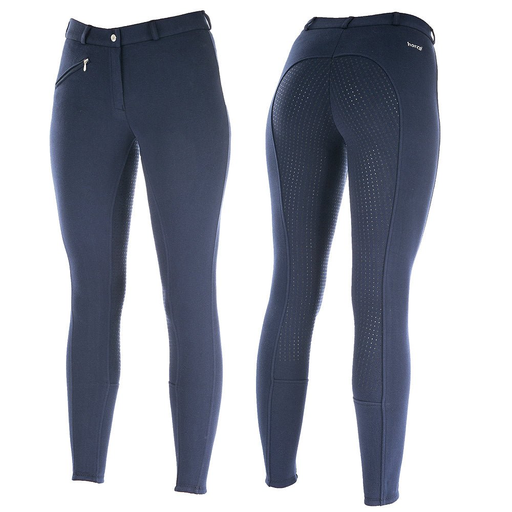 38-Inch Womens Active Silicone Grip Full Seat Breeches Peacoat Blue