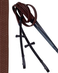 ExionPro Designer Stitched Mono Crown Piece Snaffle Bridle With Rubber Reins