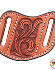 Hilason Leather Angled Knife Scabbard Sheath Cover Floral Tooled