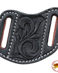 HILASON Leather Angled Knife Scabbard Sheath Cover Floral Tooled | Holster Pocket Buck