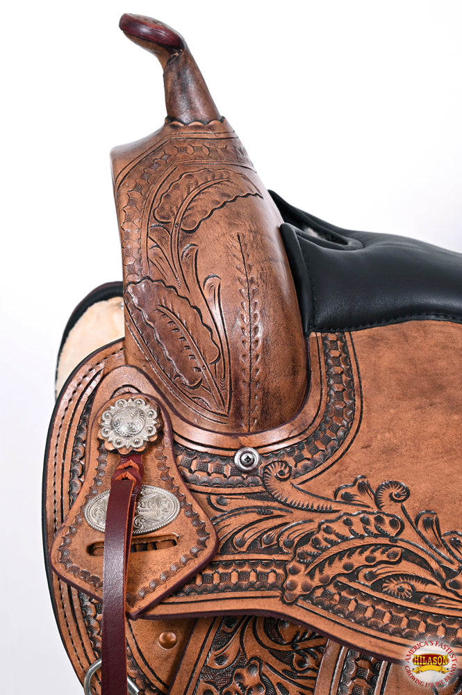 HILASON Western Horse Saddle American Leather Flex Tree Trail &amp; Pleasure Antique Brown