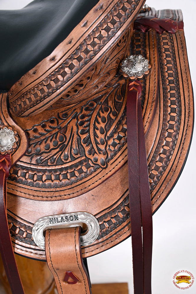 HILASON Western Horse Saddle American Leather Flex Tree Trail &amp; Pleasure Antique Brown