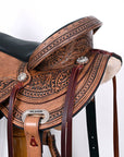 HILASON Western Horse Saddle American Leather Flex Tree Trail & Pleasure Antique Brown | for Horses
