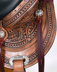 HILASON Western Horse Saddle American Leather Flex Tree Trail & Pleasure Antique Brown | for Horses