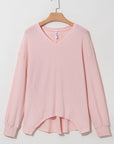 Talinia Shoulder Loose Blouse Long Sleeve Top