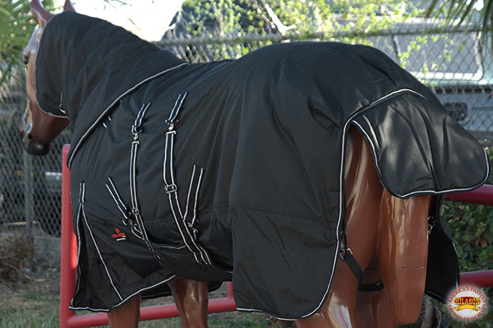 Hilason 1200D Waterproof Winter Horse Turnout Blanket Neck Cover Belly Wrap