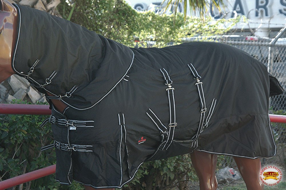 Hilason 1200D Waterproof Winter Horse Turnout Blanket Neck Cover Belly Wrap