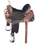 Hilason Western Horse Treeless Trail Barrel American Leather Saddle