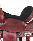Hilason Western Horse Treeless Trail Barrel American Leather Saddle