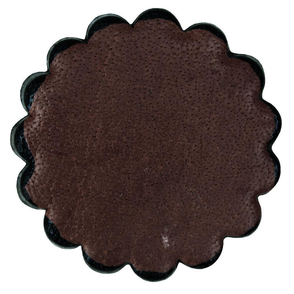 Set Of 06 Hilason Plain Scalloped Leather Rosette Concho Saddle Tack 1-3/4"