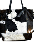 American Darling Western Tote Bag – Hair-On Cowhide with Genuine Leather Trim, Spacious Shoulder Bag for Everyday Use and Travel