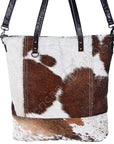 American Darling Western Tote Bag – Hair-On Cowhide with Genuine Leather Trim, Spacious Shoulder Bag for Everyday Use and Travel