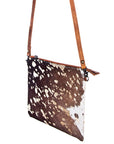American Darling Western Small Crossbody Bag – Genuine Hair-On Cowhide Leather with Fringes, Adjustable Strap, Handcrafted in Texas