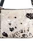 American Darling Western Small Crossbody Bag – Genuine Hair-On Cowhide Leather with Fringes, Adjustable Strap, Handcrafted in Texas