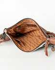 American Darling Western Small Crossbody Bag – Genuine Hair-On Cowhide Leather with Fringes, Adjustable Strap, Handcrafted in Texas