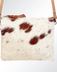American Darling Western Small Crossbody Bag – Genuine Hair-On Cowhide Leather with Fringes, Adjustable Strap, Handcrafted in Texas