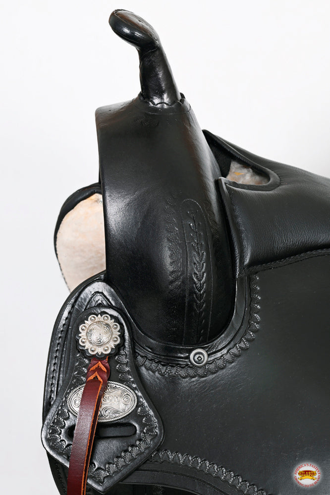 HILASON Western Horse Saddle American Leather Flex Tree Trail &amp; Pleasure Black