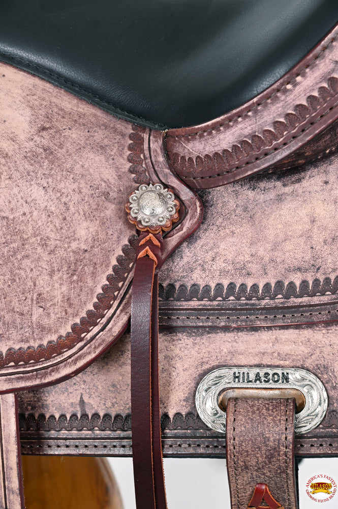 HILASON Western Horse Saddle American Leather Flex Tree Trail &amp; Pleasure Brown
