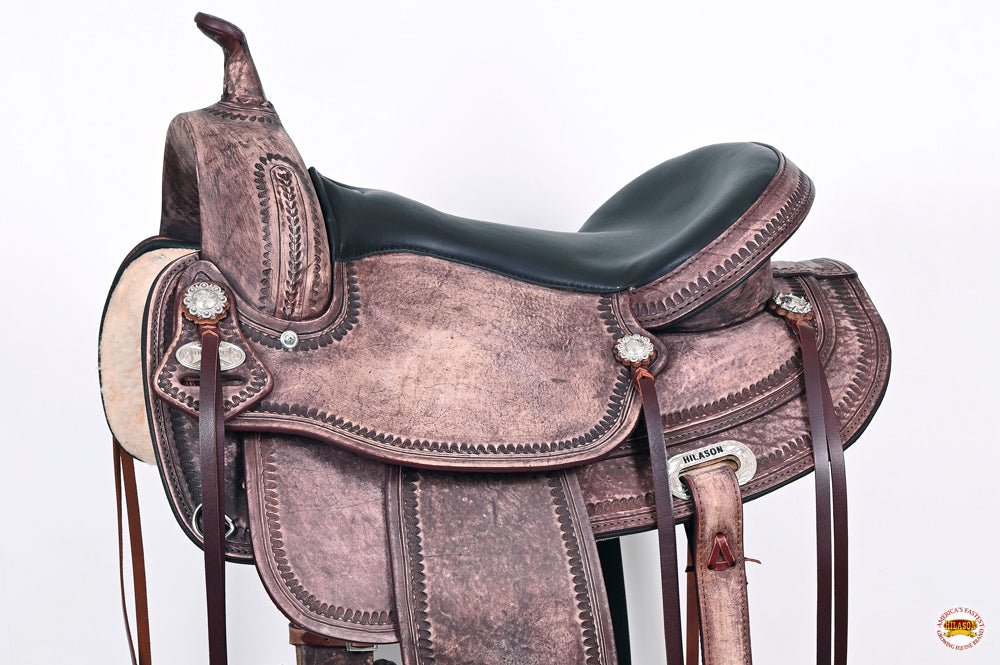 HILASON Western Horse Saddle American Leather Flex Tree Trail &amp; Pleasure Antique Brown