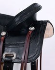 HILASON Western Horse Saddle American Leather Flex Tree Trail & Pleasure Black