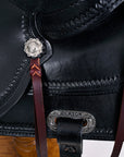 HILASON Western Horse Saddle American Leather Flex Tree Trail & Pleasure Black