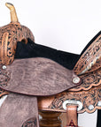 16 In HILASON Western Horse Saddle American Leather Flex Tree Trail & Pleasure Dark Brown
