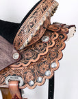 16 In HILASON Western Horse Saddle American Leather Flex Tree Trail & Pleasure Dark Brown