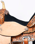 17 In HILASON Western Horse Saddle American Leather Flex Tree Trail & Pleasure Rough Out
