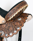 Flex Tree Western Horse Saddle American Leather Trail Barrel By Hilason