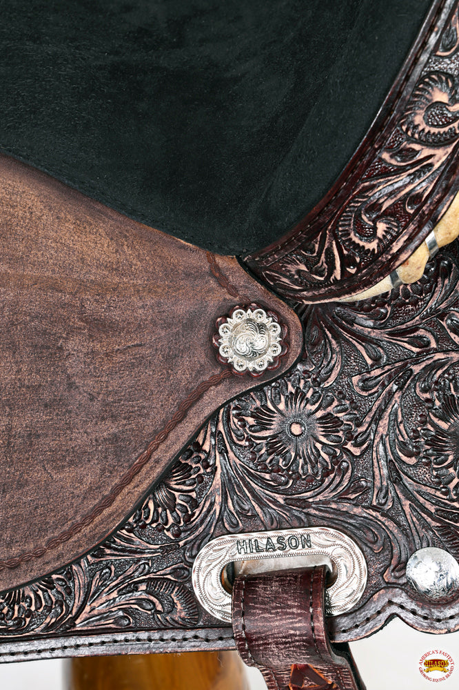Flex Tree Western Horse Saddle American Leather Trail Barrel By Hilason