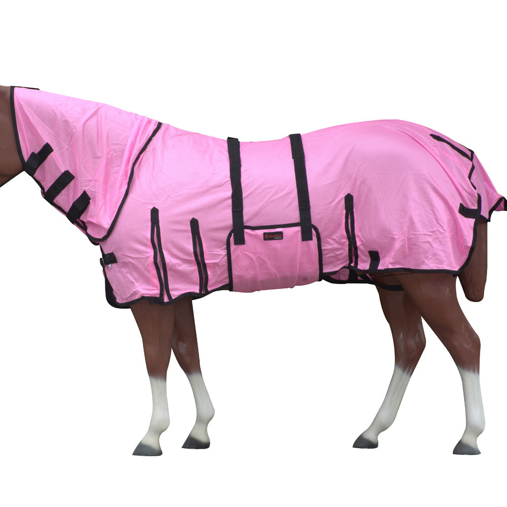 HILASON Horse Fly Sheet UV Protect Breathable Mesh Bug Mosquito Spring | Summer Horse Rug | Fly Rug
