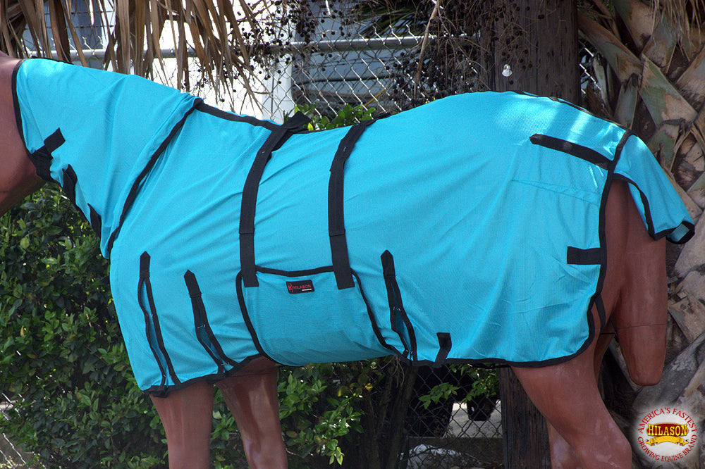 HILASON Horse Fly Sheet UV Protect Breathable Mesh Bug Mosquito Spring | Summer Horse Rug | Fly Rug