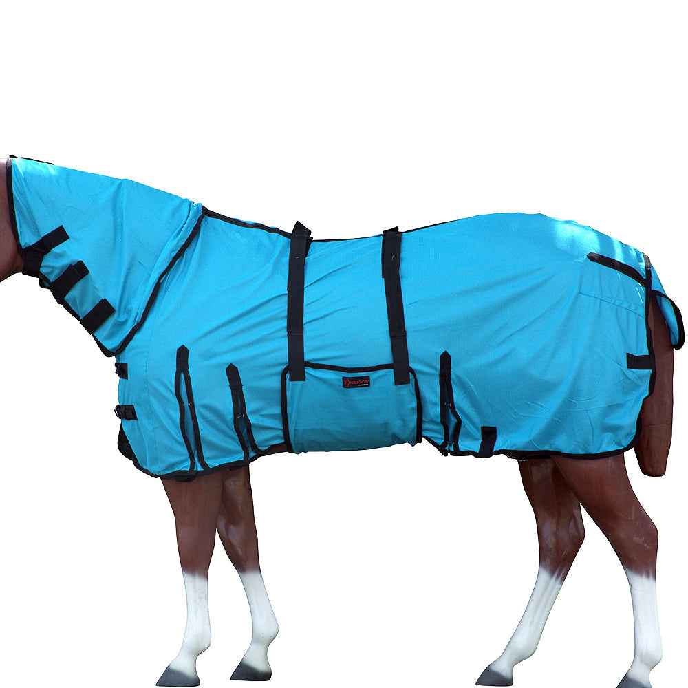 HILASON Horse Fly Sheet UV Protect Breathable Mesh Bug Mosquito Spring | Summer Horse Rug | Fly Rug