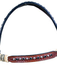 Western Headstall Horse Tack American Leather Dark Brown Rawhide Hilason