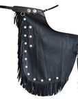 Hilason Western Adult Pro Rodeo Bronc Bull-Riding Genuine Leather Chinks Chaps