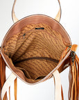 American Darling Cross Body Hand Tooled Hair On Genuine Leather Women Bag Western Handbag Purse