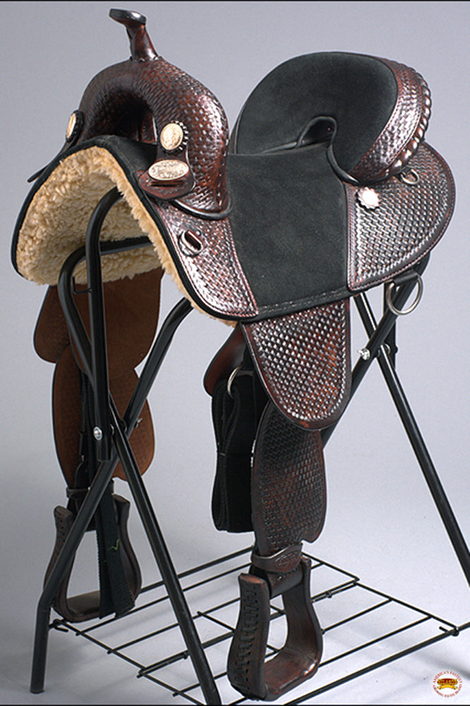 Hilason Western Horse Trail Barrel Racing American Leather Saddle