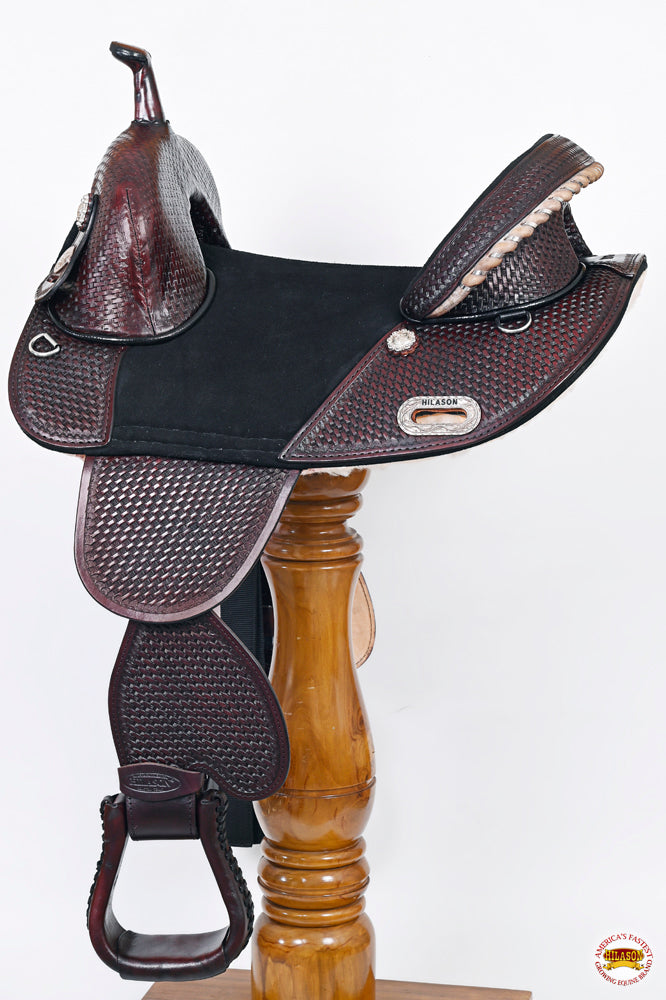 Hilason Western Horse Trail Barrel Racing American Leather Saddle