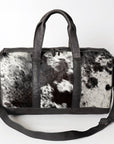 American Darling ADBGS174BKW Duffel Hair On Genuine Leather Women Bag Western Handbag Purse